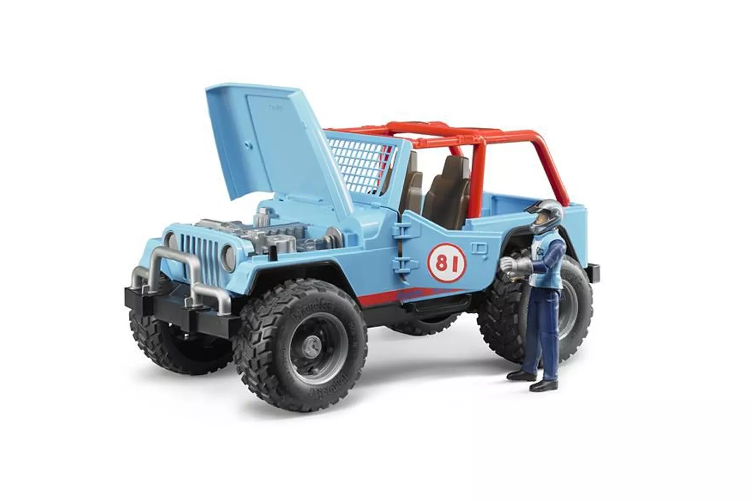Jucarie Bruder, Jeep Cross Country Rancer albastru, 1:16, 295x150x150 mm # 02541