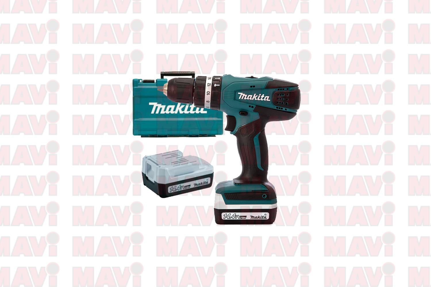 Masina Gaurit / Insurubat Percutie 2 Acumulatori Li-Ion 14.4V 1.5Ah Makita # Hp347Dwe