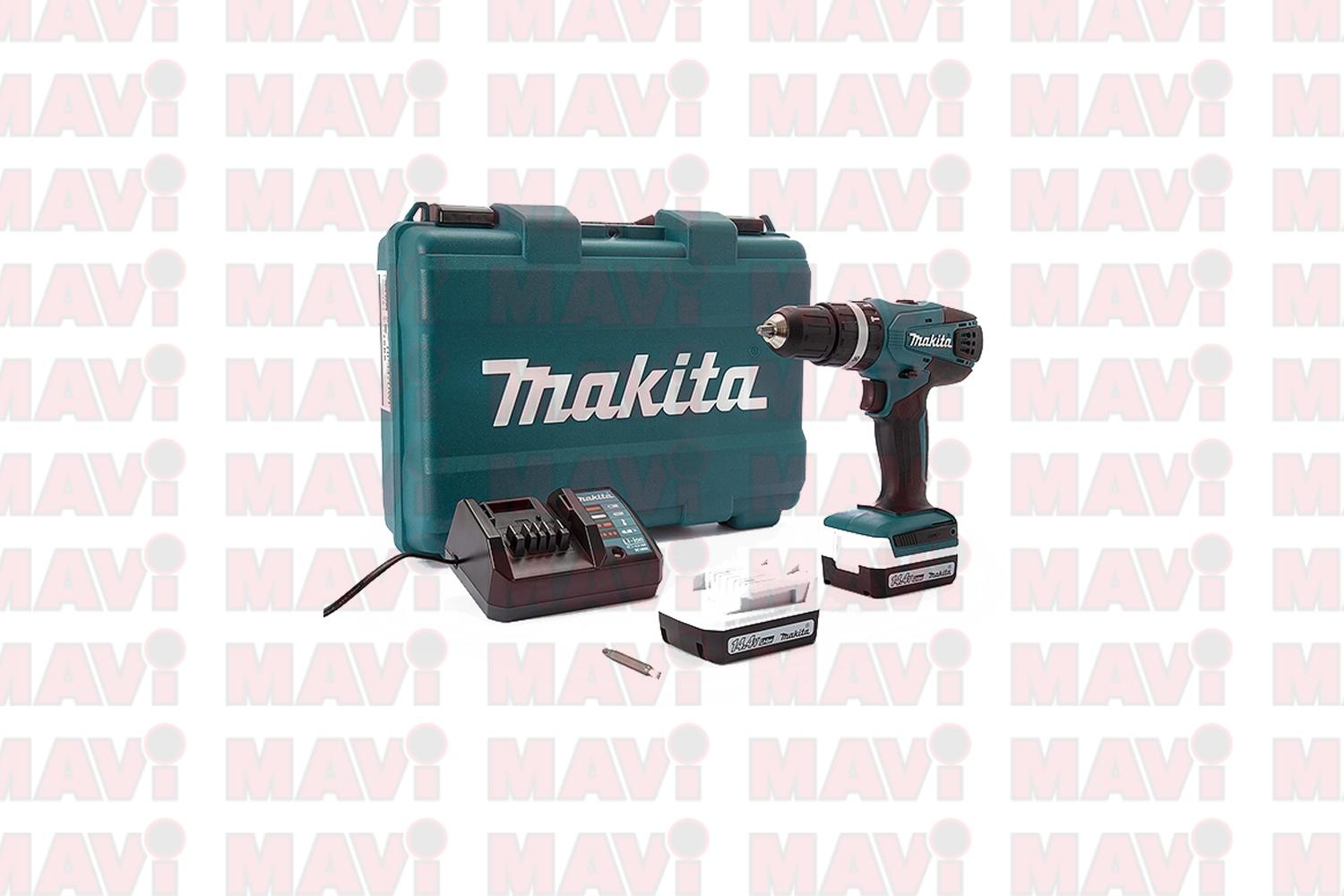 Masina Gaurit / Insurubat Percutie 2 Acumulatori Li-Ion 14.4V 1.5Ah Makita # Hp347Dwe