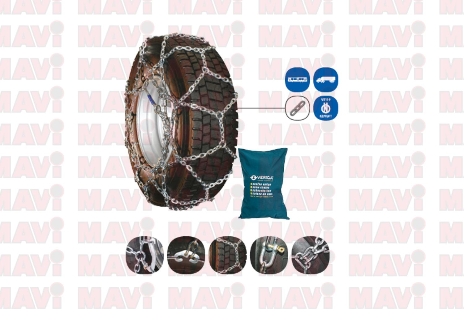 Set plasa lant antiderapant Veriga, 315/80-22.5, grosime 5.5 mm, camion, Arktik Super As 39 # 26812/40975