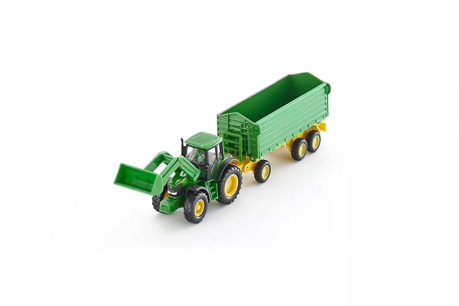 Tractor cu incarcator frontal si remorca Siku # 1843