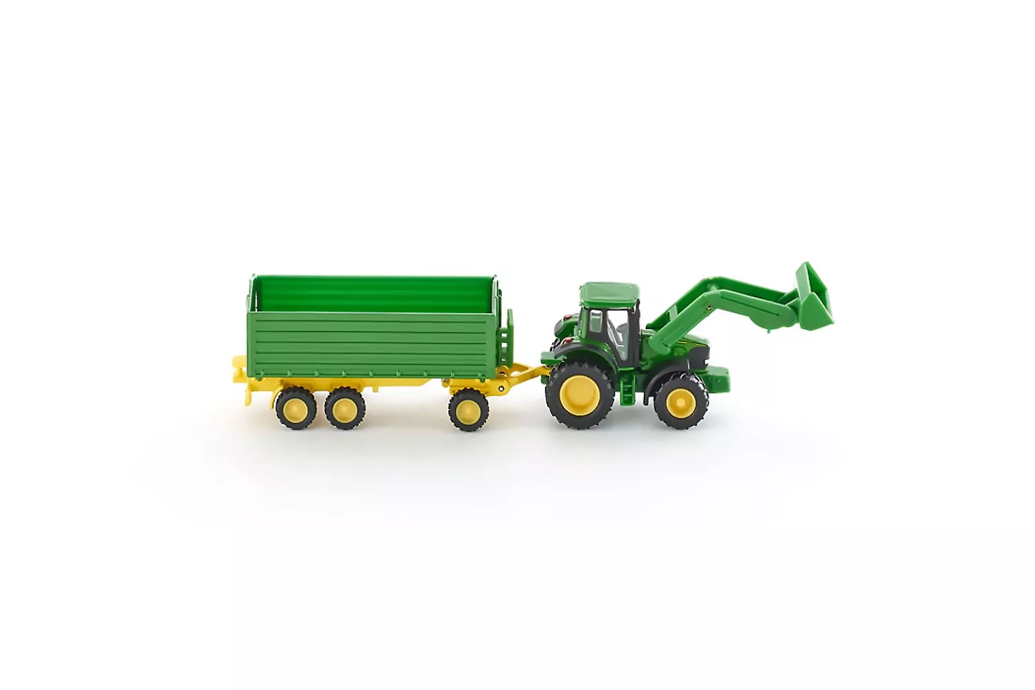 Tractor cu incarcator frontal si remorca Siku # 1843