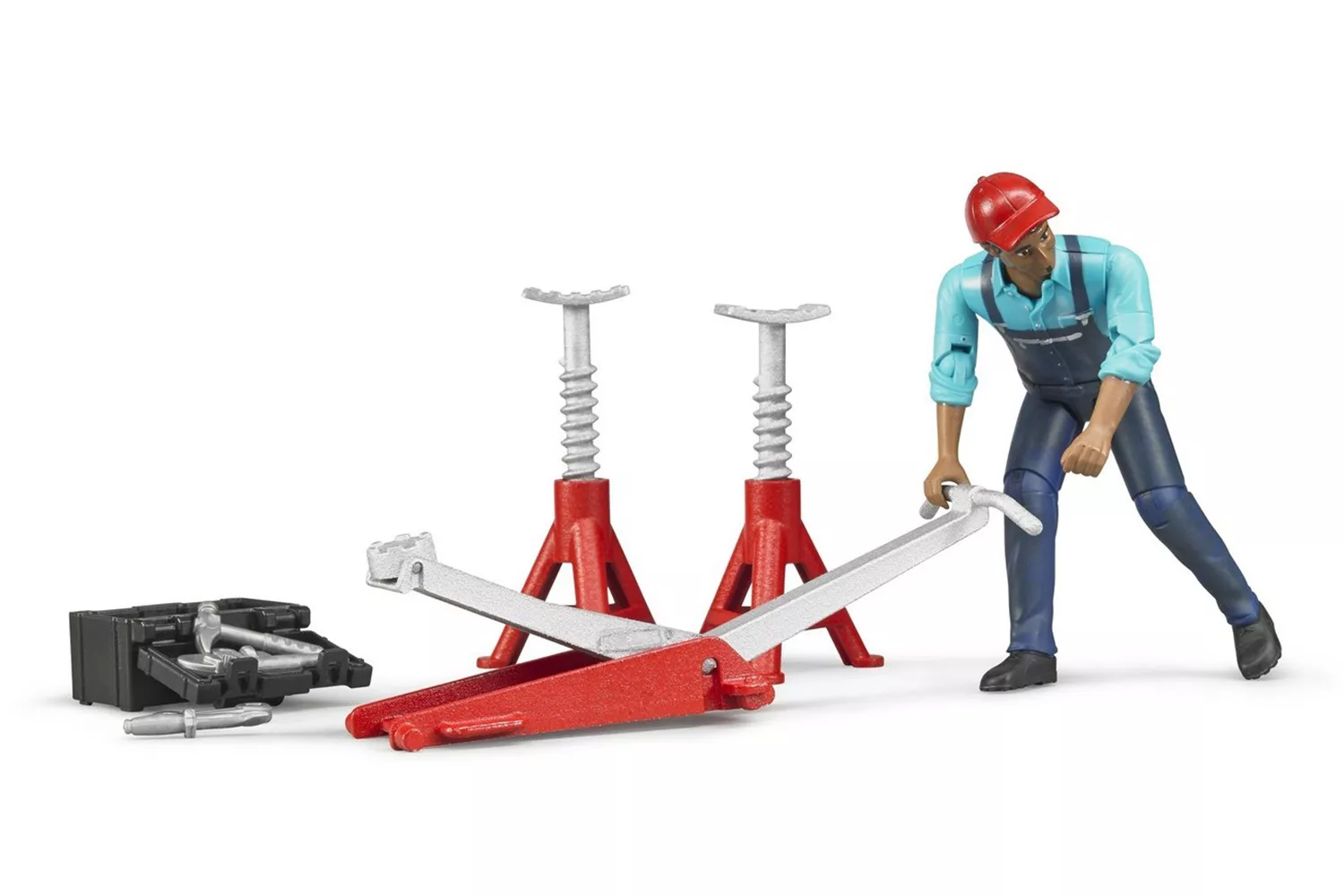 Jucarie Bruder figurina barbat mecanic auto si accesorii, 1:16 # 62100
