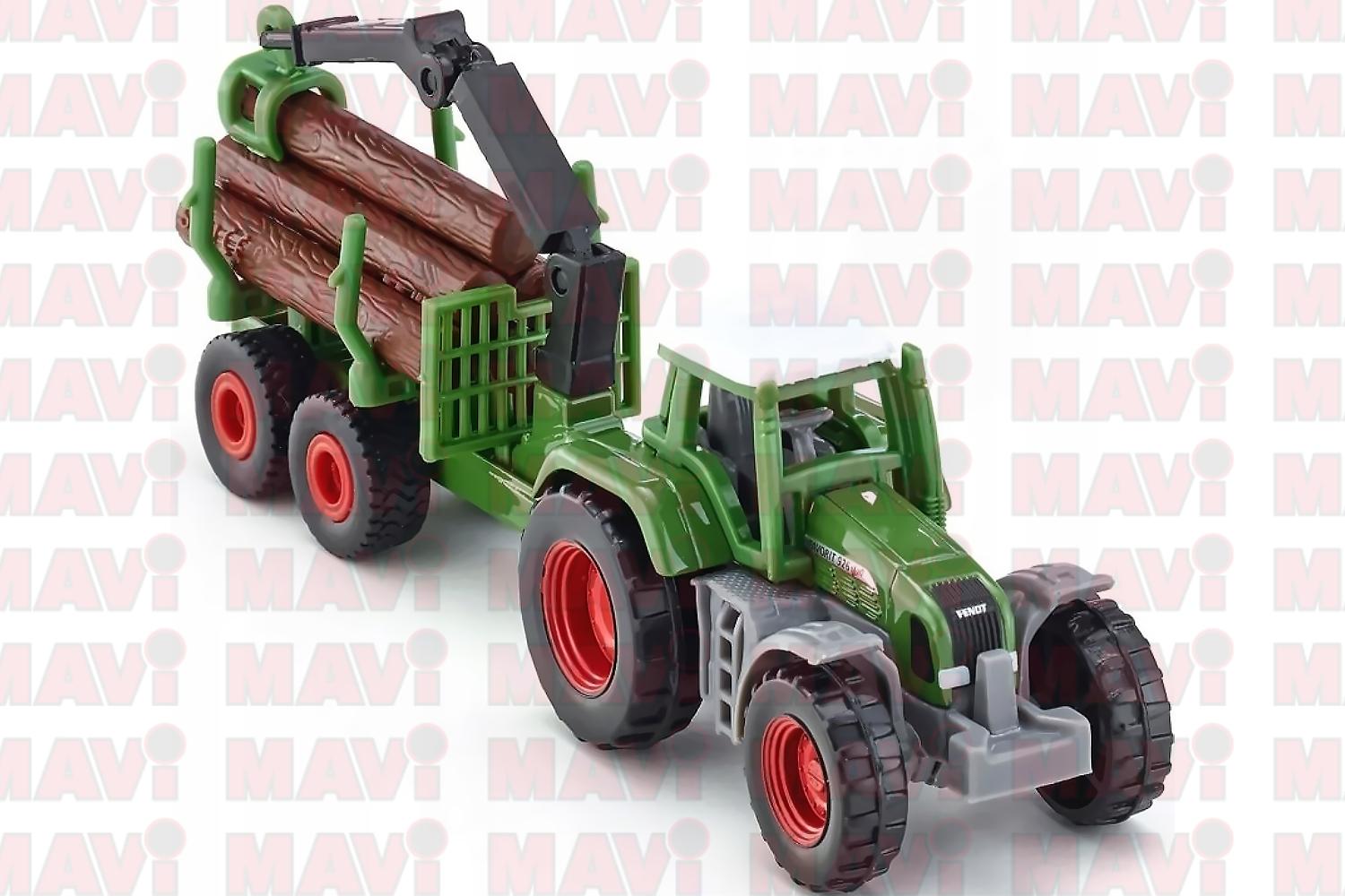 Jucarie Siku, tractor cu remorca forestiera, 1:87, 147x38x96 mm # 1645