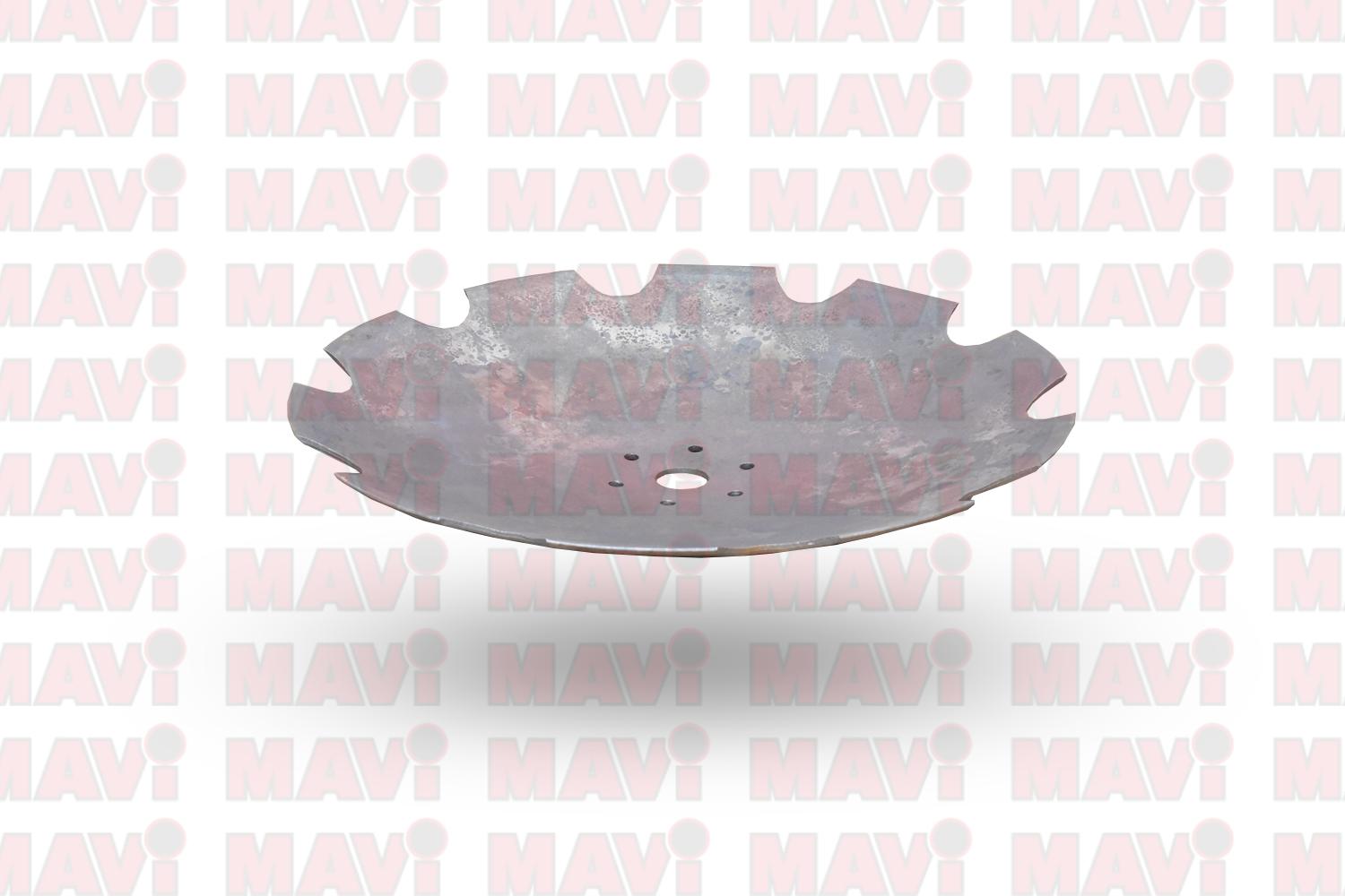 Disc crestat OFAS cu gaura centrala rotunda, 6 gauri rotunde, diametru 660 mm, grosime 6 mm, marime gaura centrala 46 mm