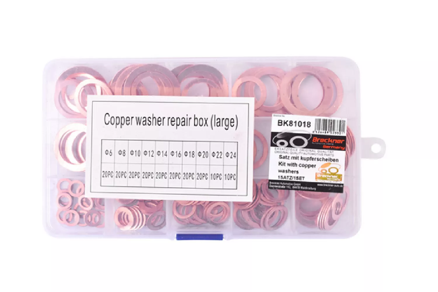 Trusa Mare Cu Saibe Cupru 6-24 180 Buc # Bk81018