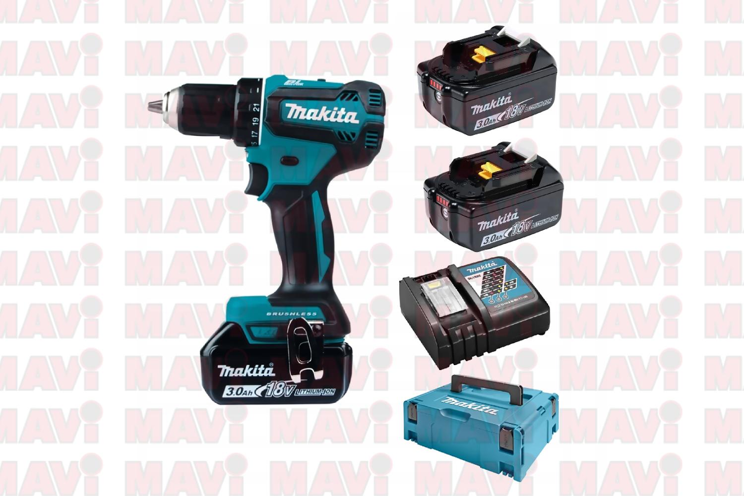 MASINA DE GAURIT / INSURUBAT 3 ACUMULATORI LXT 18V 3.0AH MAKITA # DDF485RF3J