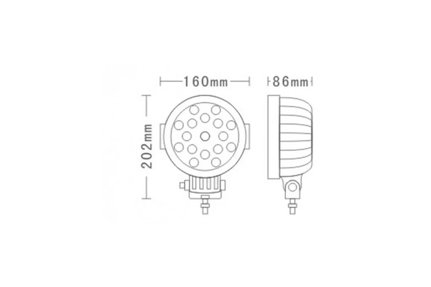 Proiector Rotund 17 Led Rosu # L0091