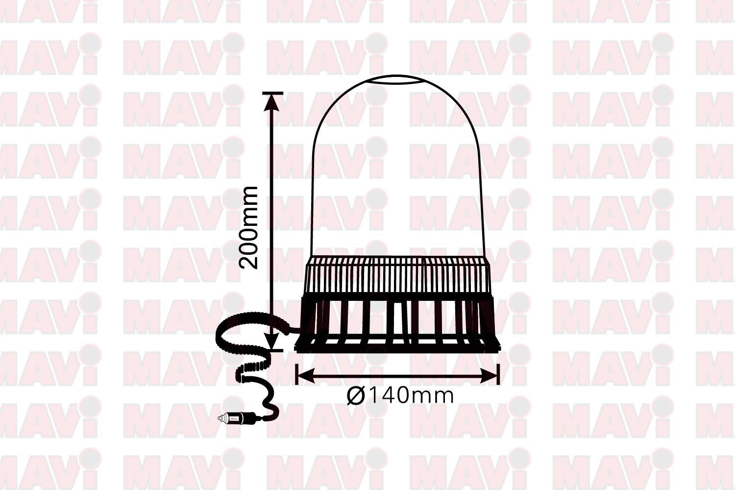 Girofar Cu Magnet 24 Led X 3W R65 R10 # Alr0015-2