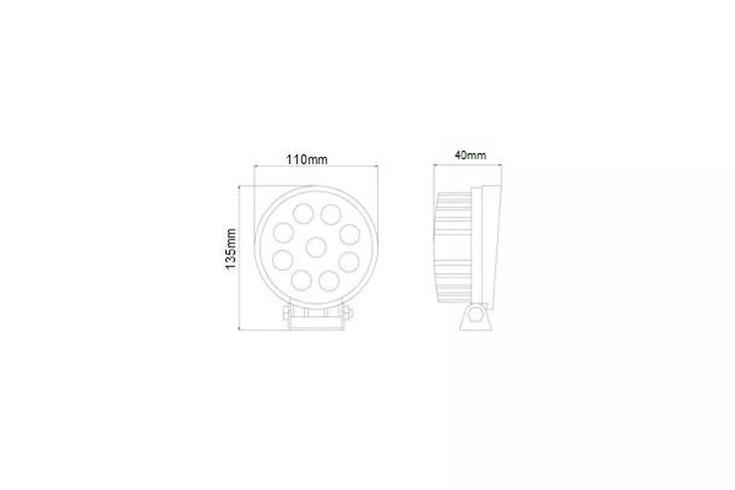 Proiector 9 Led Rotund # L0076