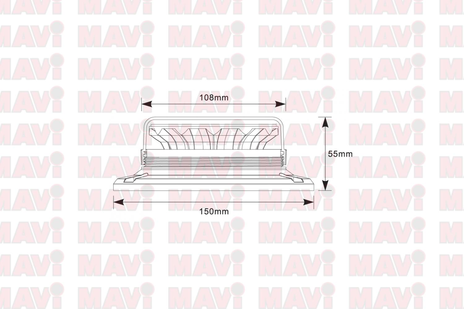 Girofar Cu Magnet 12 Led 10W R65 R10 # Alr0058