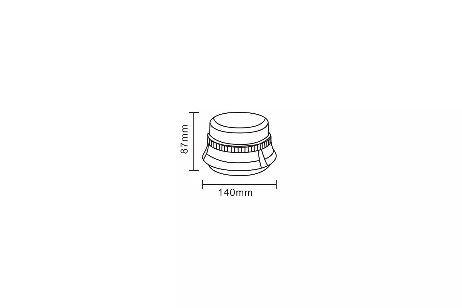Girofar 12 Led X 3W R65 Cu Magnet # Alr0004