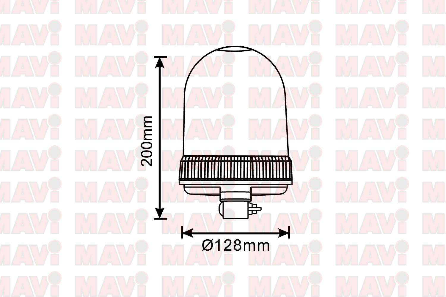 Girofar Cu Tija 24 Led X 3W R65 R10 # Alr0017-2