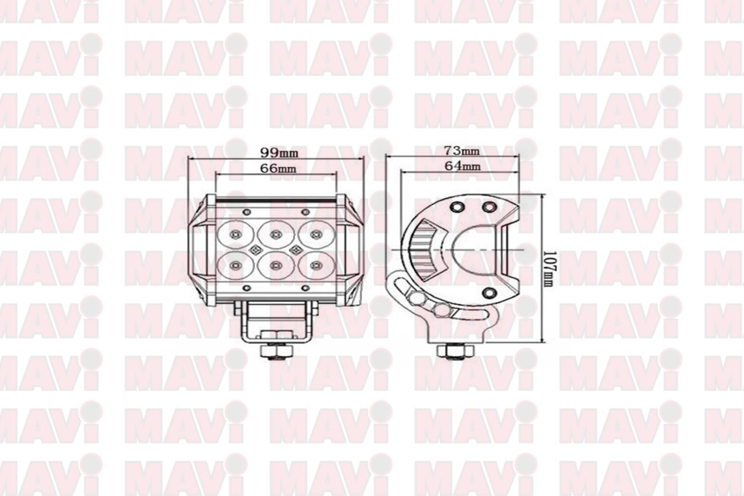 Proiector 18W Led 94 mm # Lb0031S