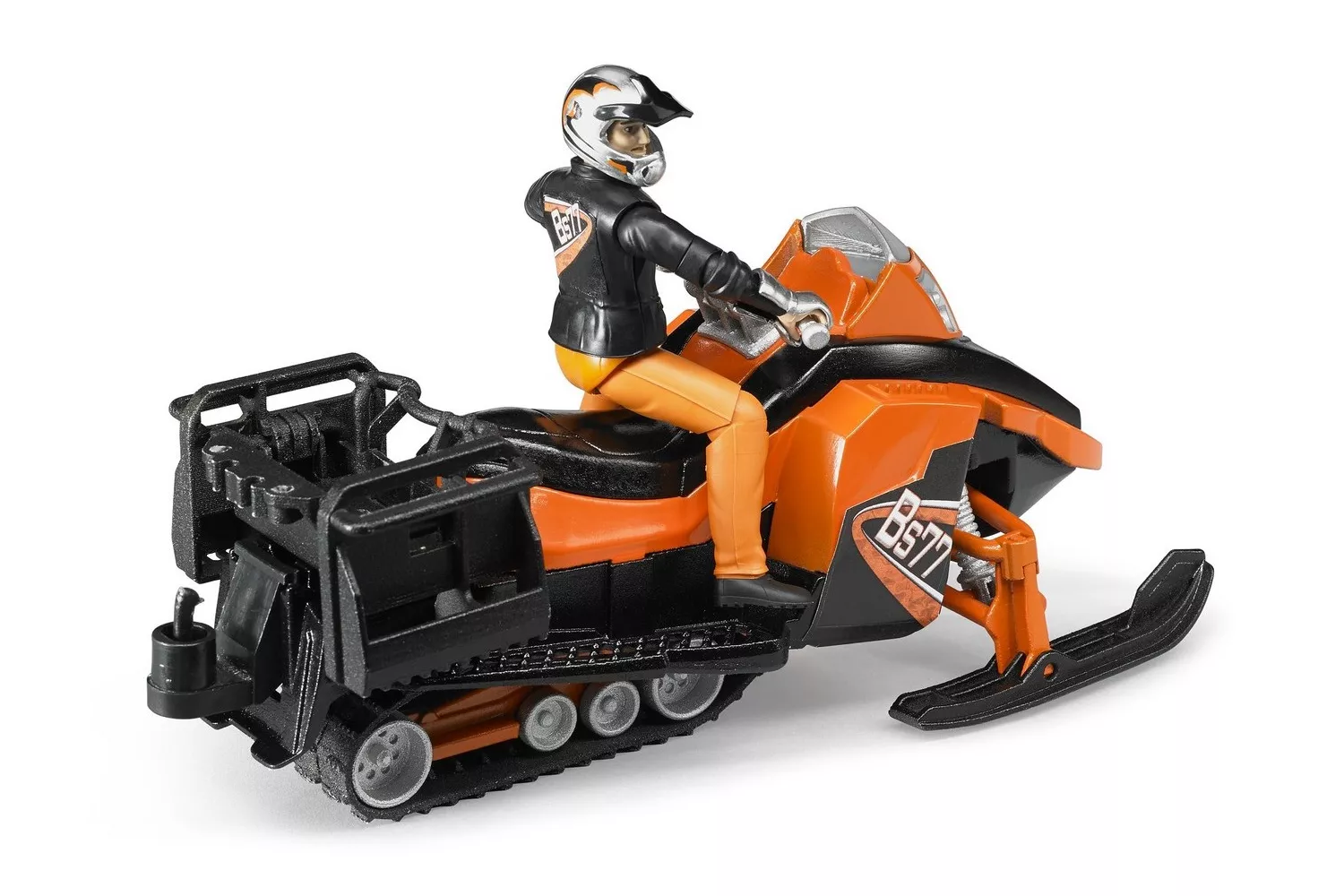 Jucarie Bruder, snowmobil Akia Rettungsschlitten cu sofer, 1:16, 210x93x93 mm