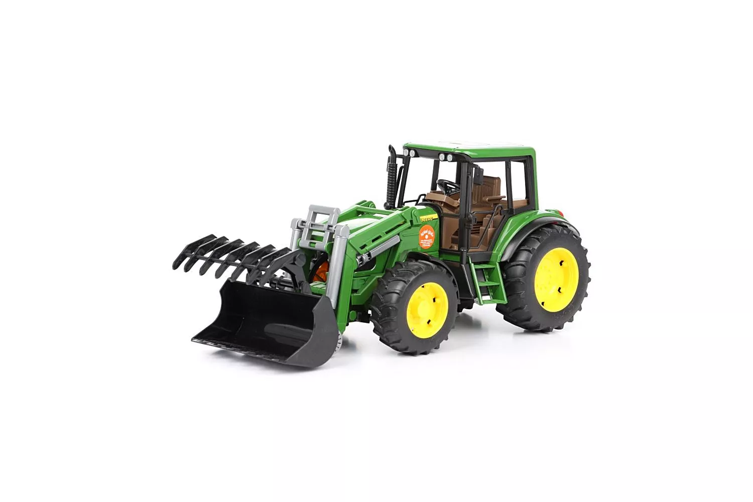 Jucarie Bruder, tractor John Deere 6920 cu incarcator frontal, 1:16, 385x165x177 mm # 02052