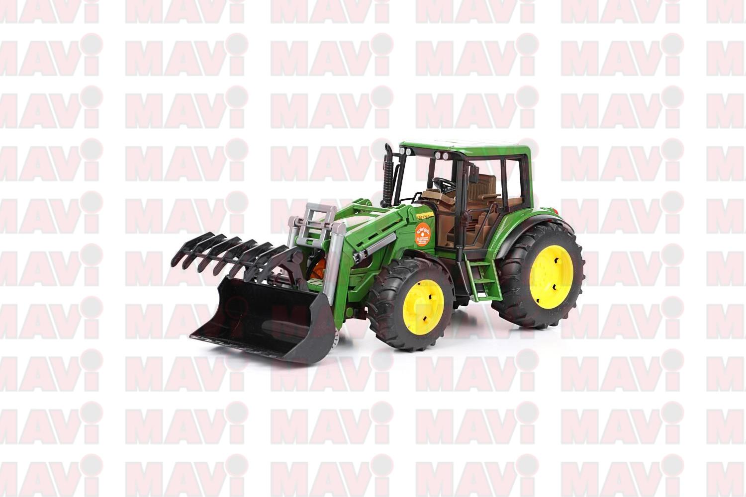 Jucarie Bruder, tractor John Deere 6920 cu incarcator frontal, 1:16, 385x165x177 mm # 02052