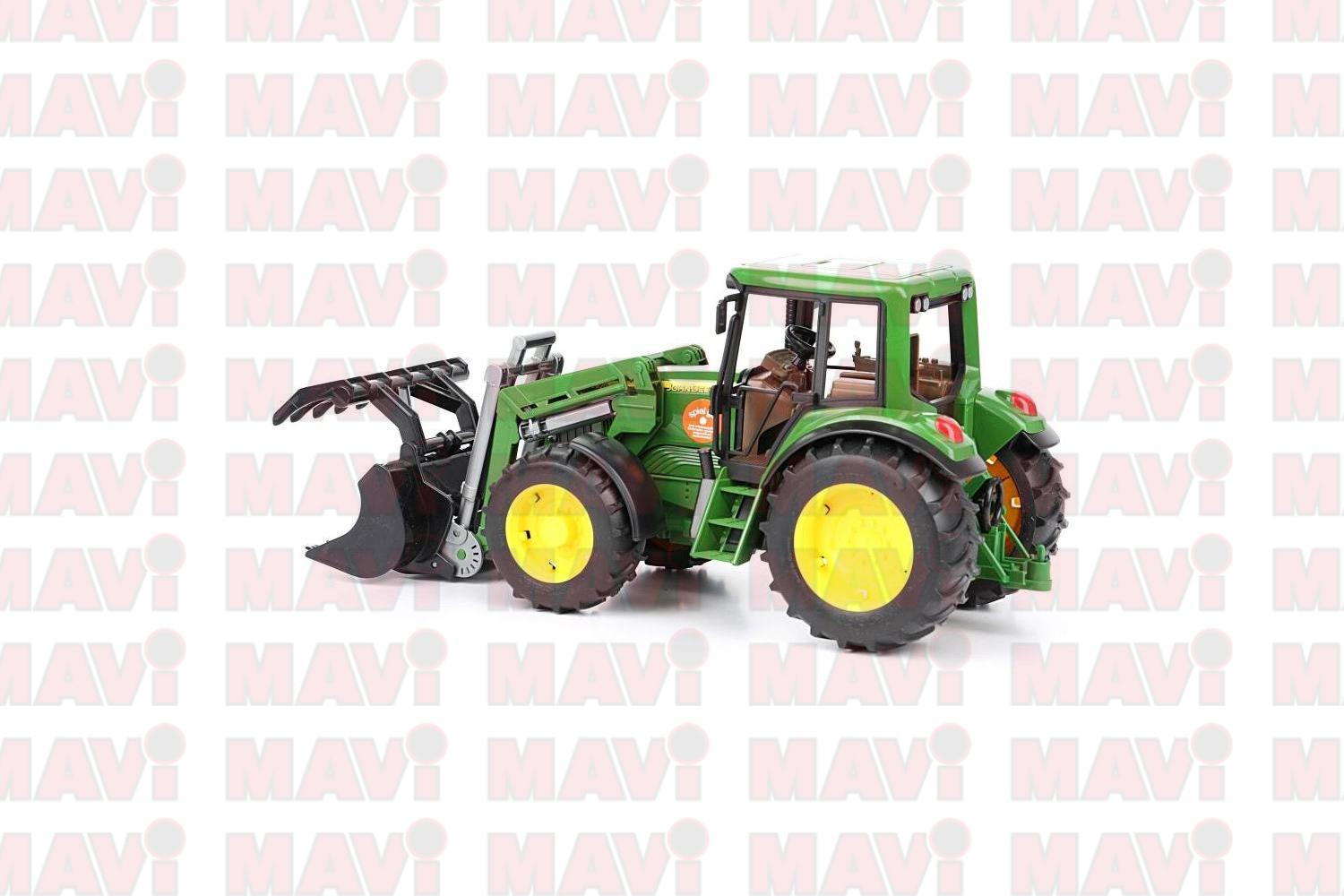 Jucarie Bruder, tractor John Deere 6920 cu incarcator frontal, 1:16, 385x165x177 mm # 02052