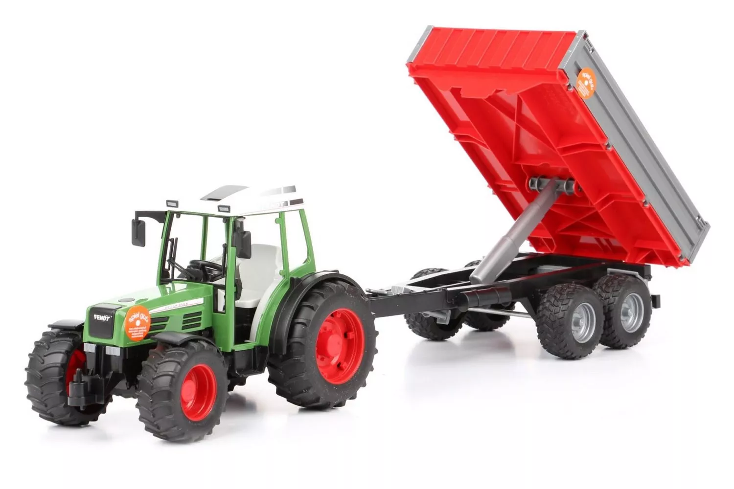 Jucarie Bruder, tractor Fendt 209 S cu remorca, 1:16, 560x130x150 mm # 02104