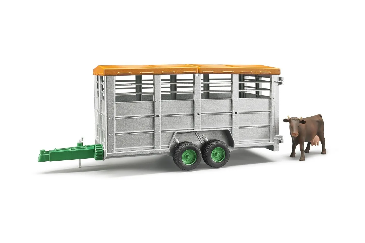 Jucarie Bruder, remorca pentru vite cu o vaca, 1:16, 482x171x202 mm # 02227