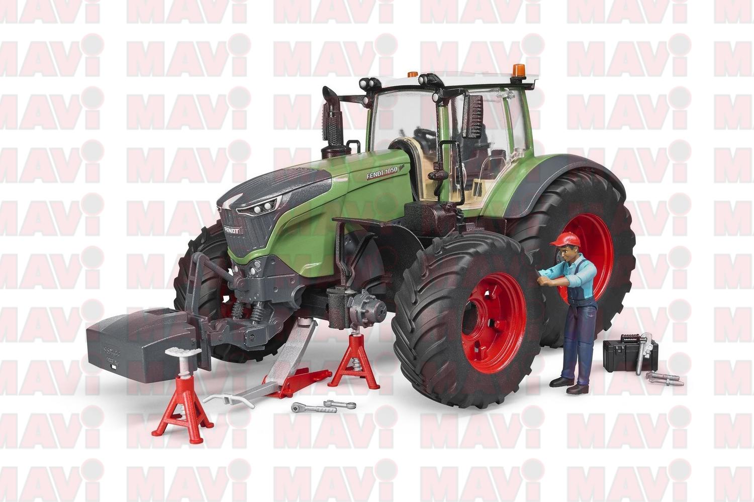 Jucarie Bruder, tractor Fendt 1050 Vario cu mecanic si echipament pentru atelier, 1:16, 456x198x225 mm # 04041