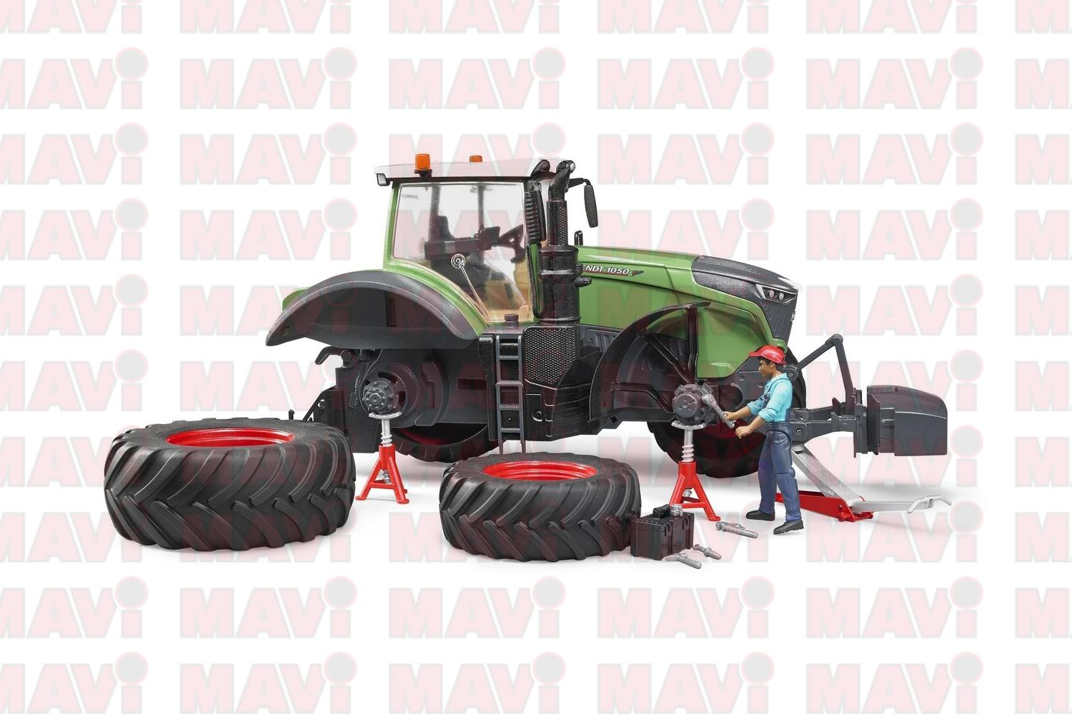 Jucarie Bruder, tractor Fendt 1050 Vario cu mecanic si echipament pentru atelier, 1:16, 456x198x225 mm # 04041