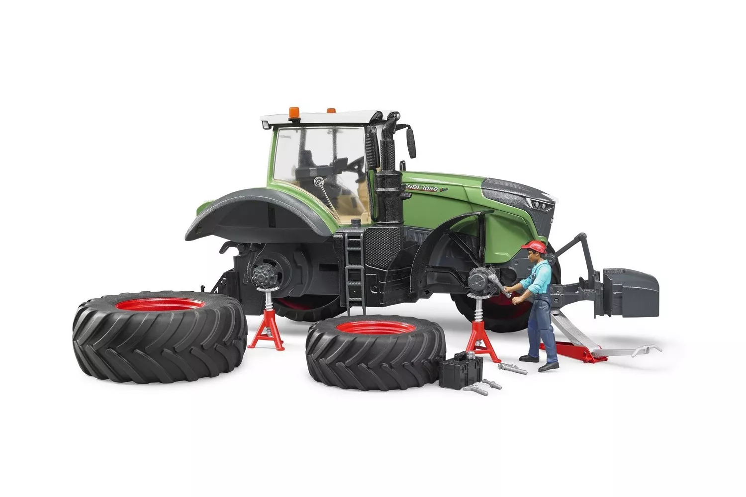 Jucarie Bruder, tractor Fendt 1050 Vario cu mecanic si echipament pentru atelier, 1:16, 456x198x225 mm # 04041