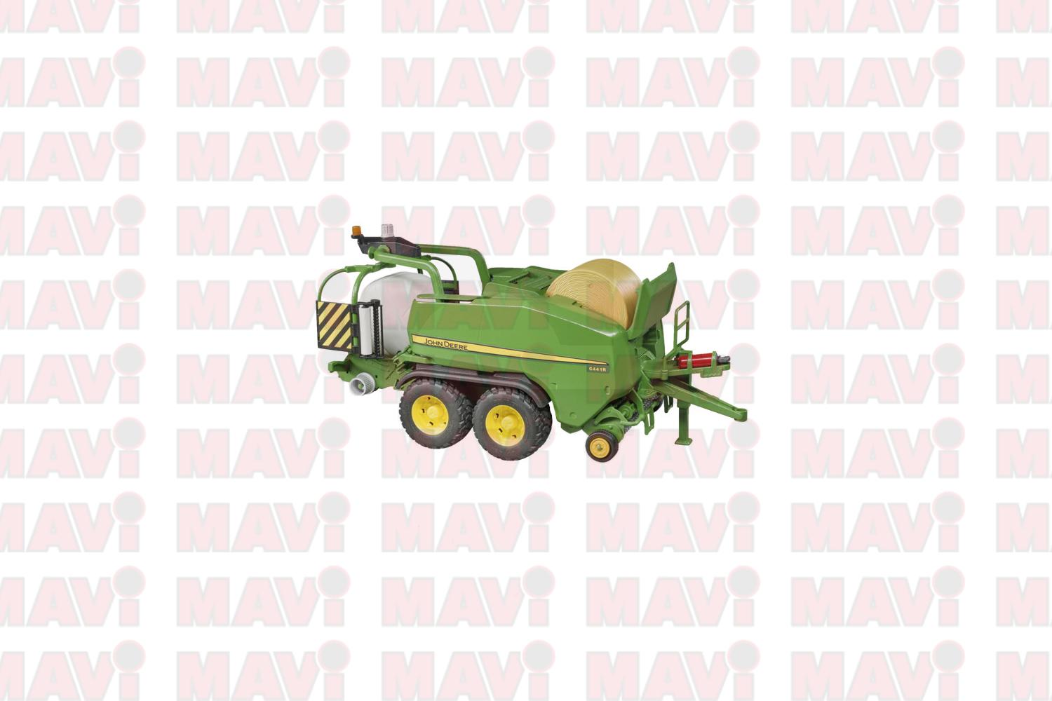 Jucarie Bruder, infasurator baloti prin presare John Deere C441R, 1:16, 420x190x200 mm # 02032