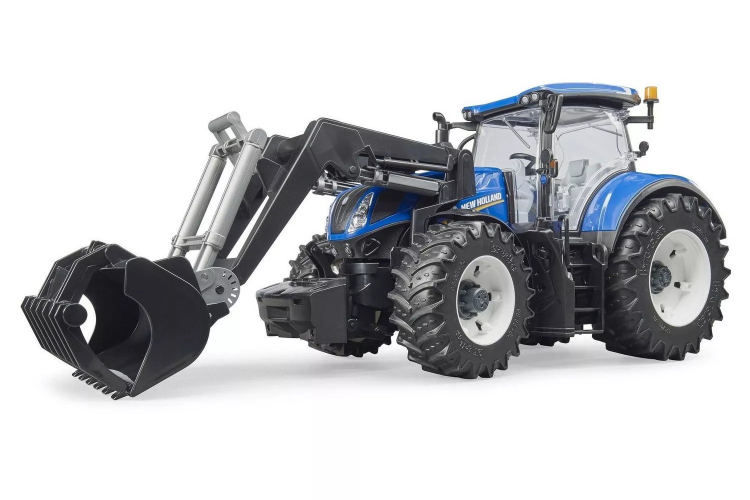 Jucarie Bruder, tractor New Holland T7.315 cu incarcator frontal, 1:16, 460x175x205 mm # 03121