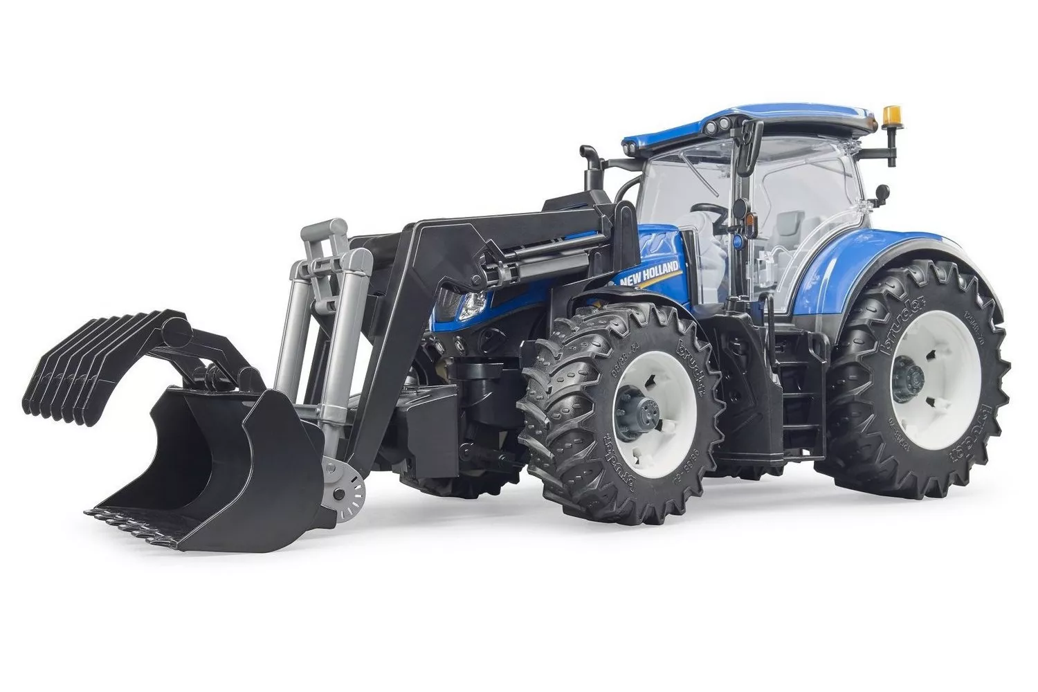Jucarie Bruder, tractor New Holland T7.315 cu incarcator frontal, 1:16, 460x175x205 mm # 03121
