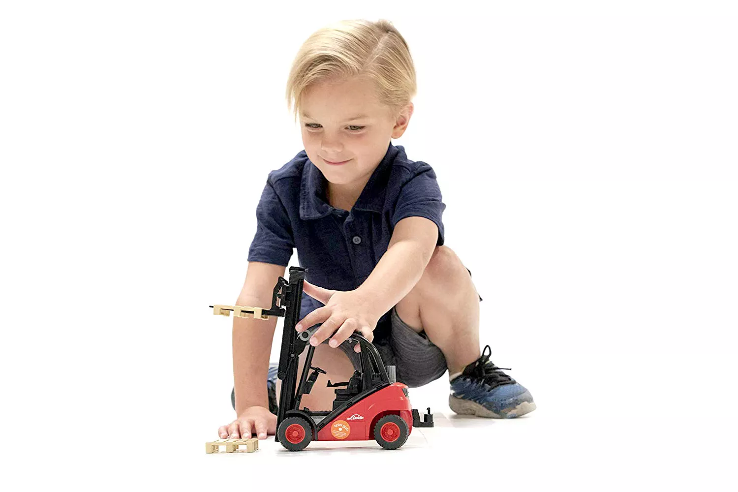 Jucarie Bruder, motostivuitor Line H30D cu 2 paleti, 1:16, 290x92x220 mm # 02511