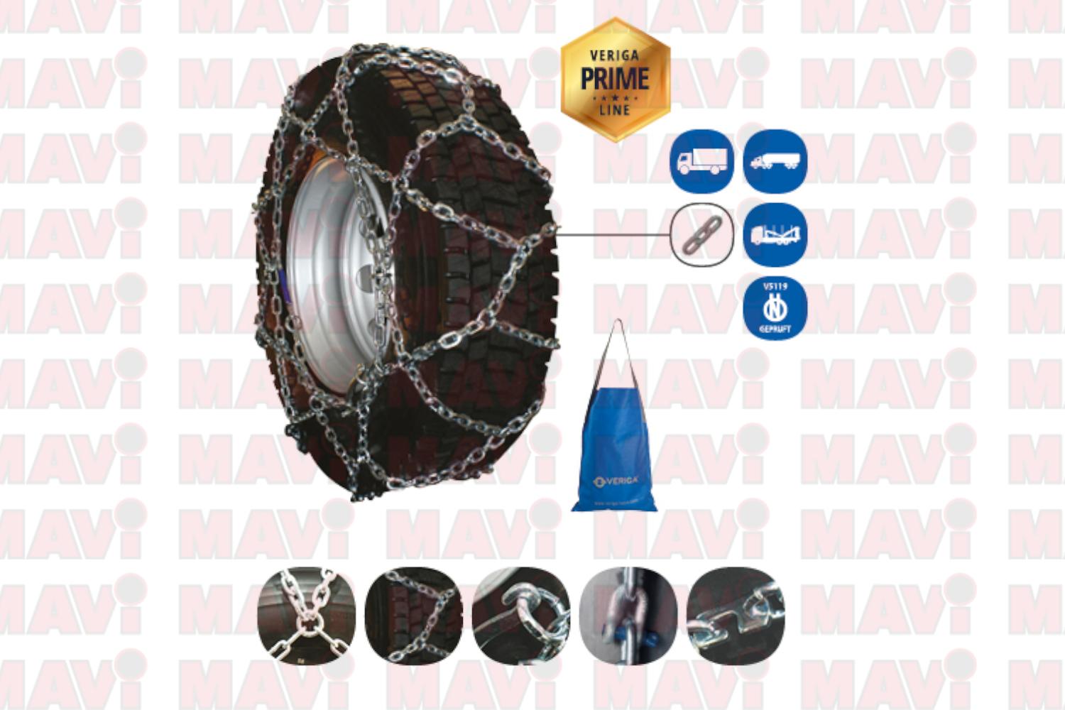 Set plasa lant antiderapant Veriga, 11-22.5, grosime 7 mm, camion, Master Truck 7 381 # 41490