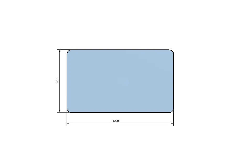 Geam Parbriz 720X1220 U651