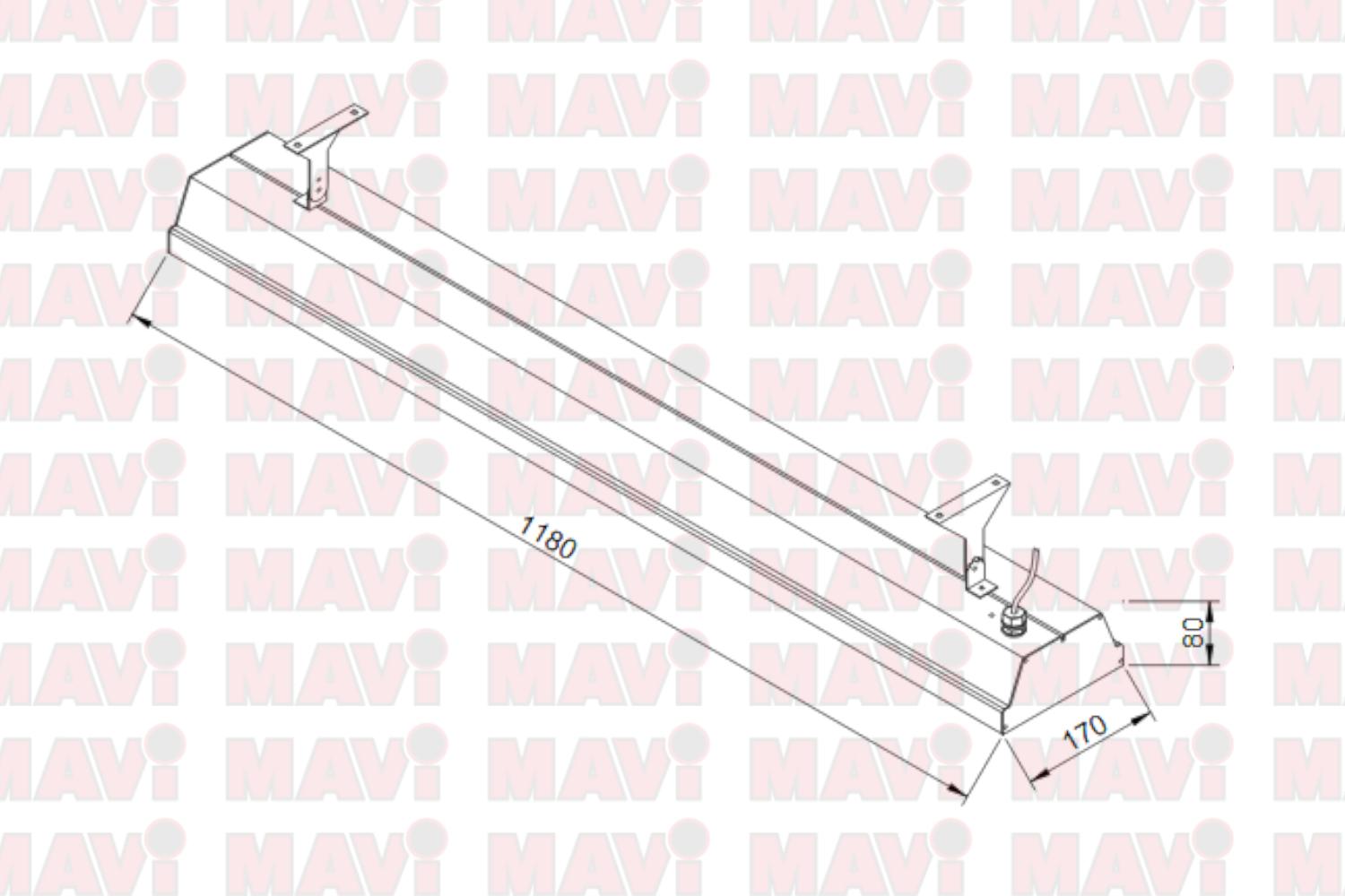 Incalzitor de terasa Max Heatstrip, electric, de perete, putere 3600W # # Thx3600Eu