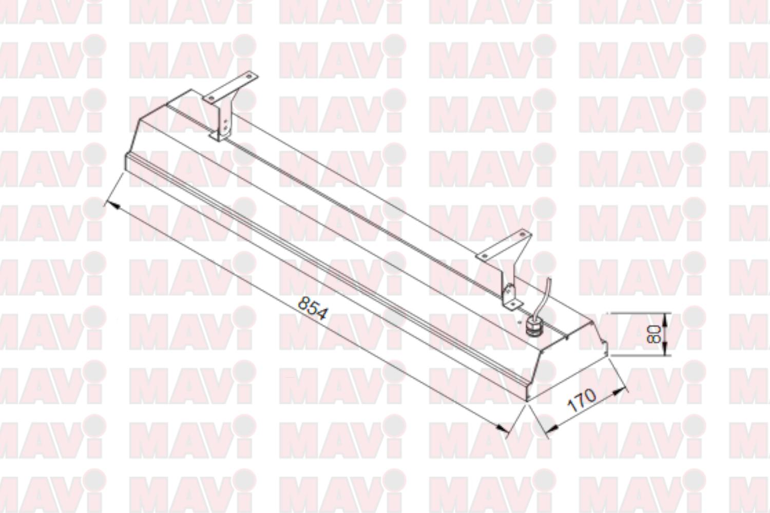 Incalzitor de terasa Max Heatstrip, electric, de perete, putere 2400W # Thx2400Eu