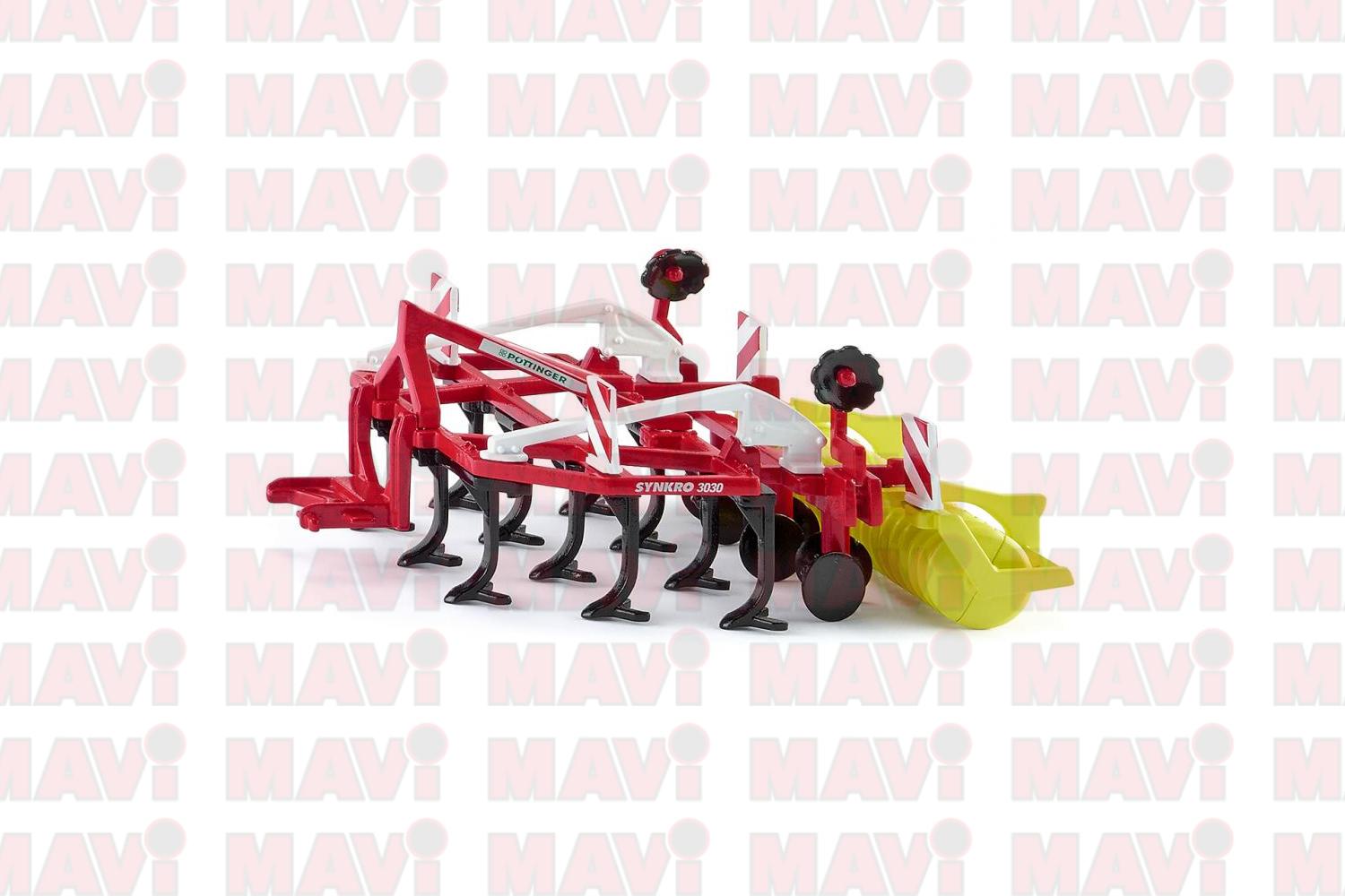 Jucarie Siku, cultivator Pottinger Synkro, 1:32, 175x97x110 mm # 2067