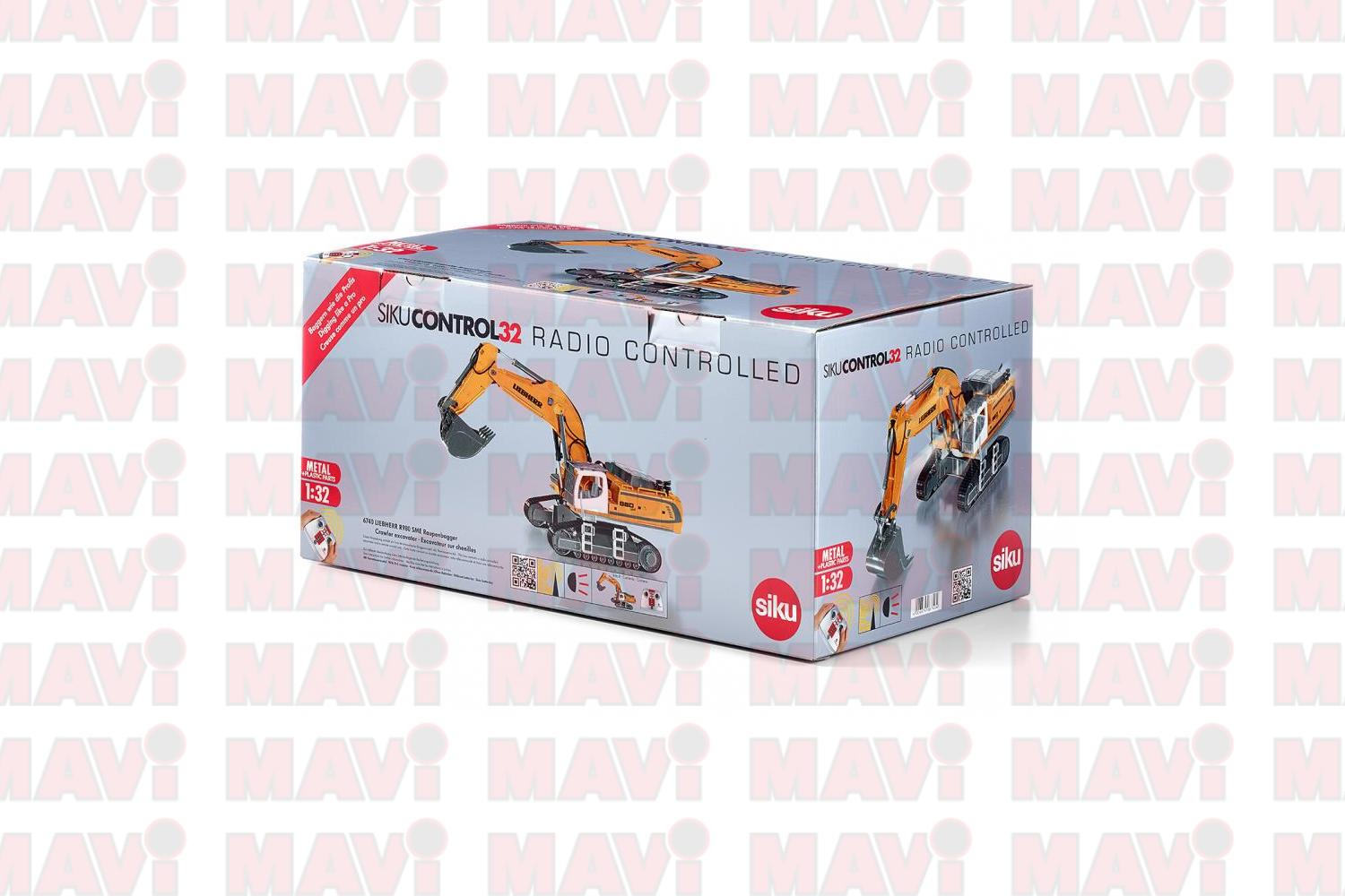 Jucarie Siku, excavator cu telecomanda Liebherr R980 Sme Crawler, 1:87, 197x158x413 mm # 6740