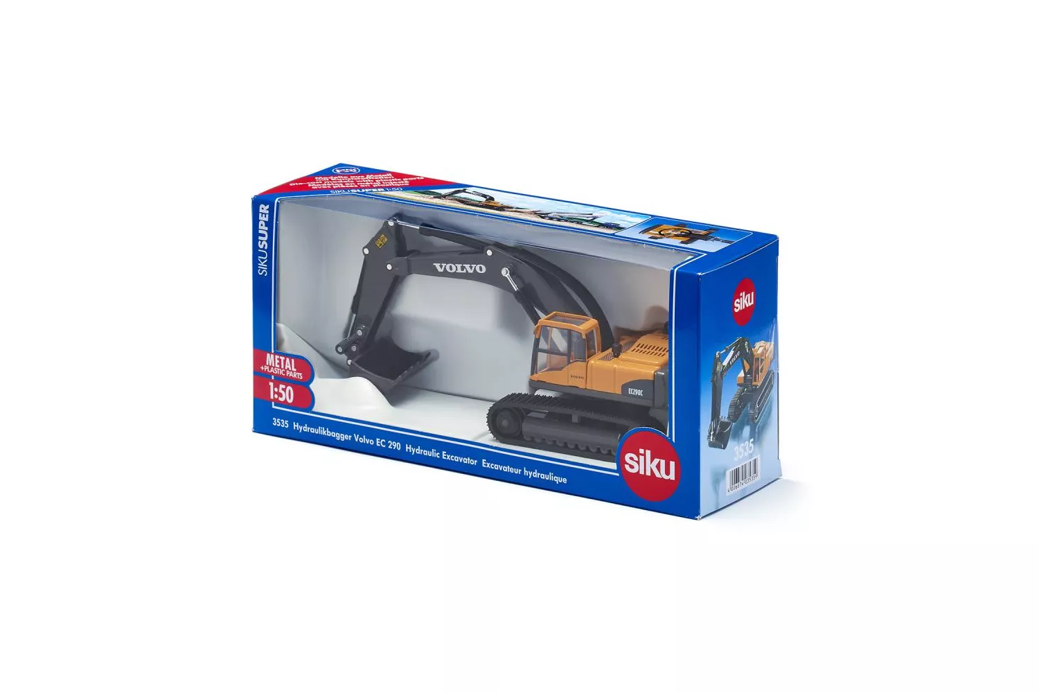 Jucarie Siku, excavator hidraulic Volvo Ec 290, 1:50, 185x62x91 mm # 3535