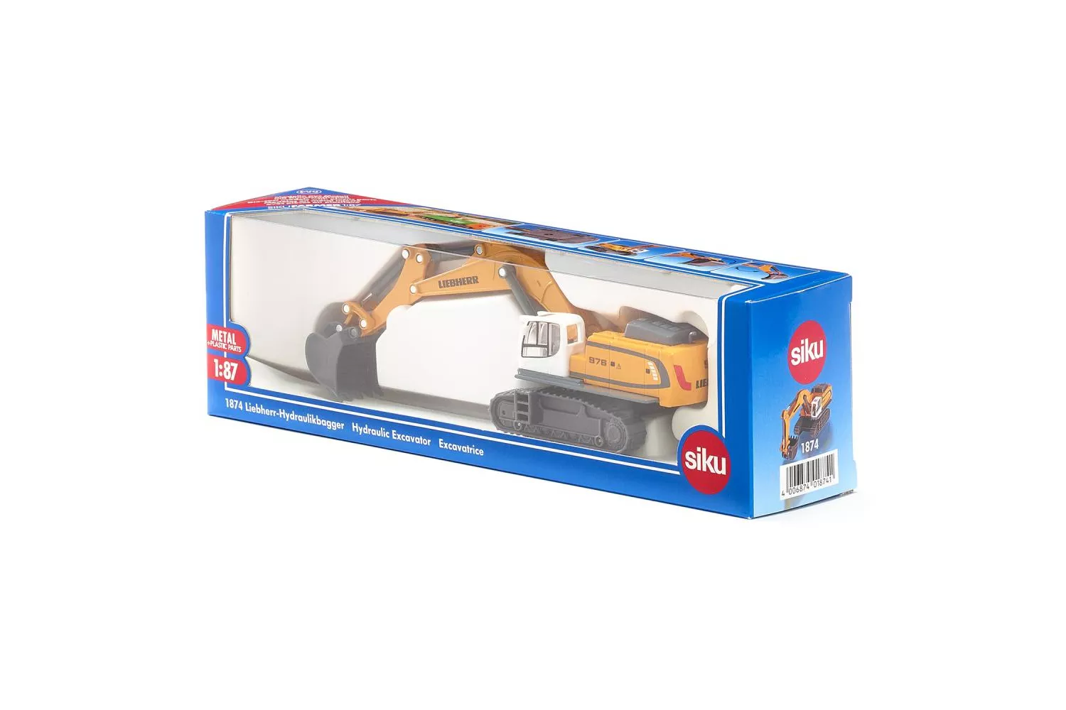 Jucarie Siku, excavator hidraulic Liebherr, 1:87, 145x53x72 mm # 1874