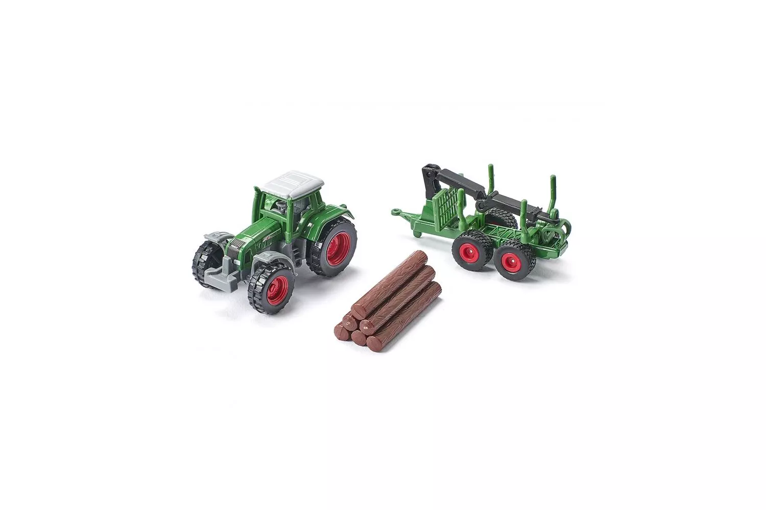 Jucarie Siku, tractor cu remorca forestiera, 1:87, 147x38x96 mm # 1645