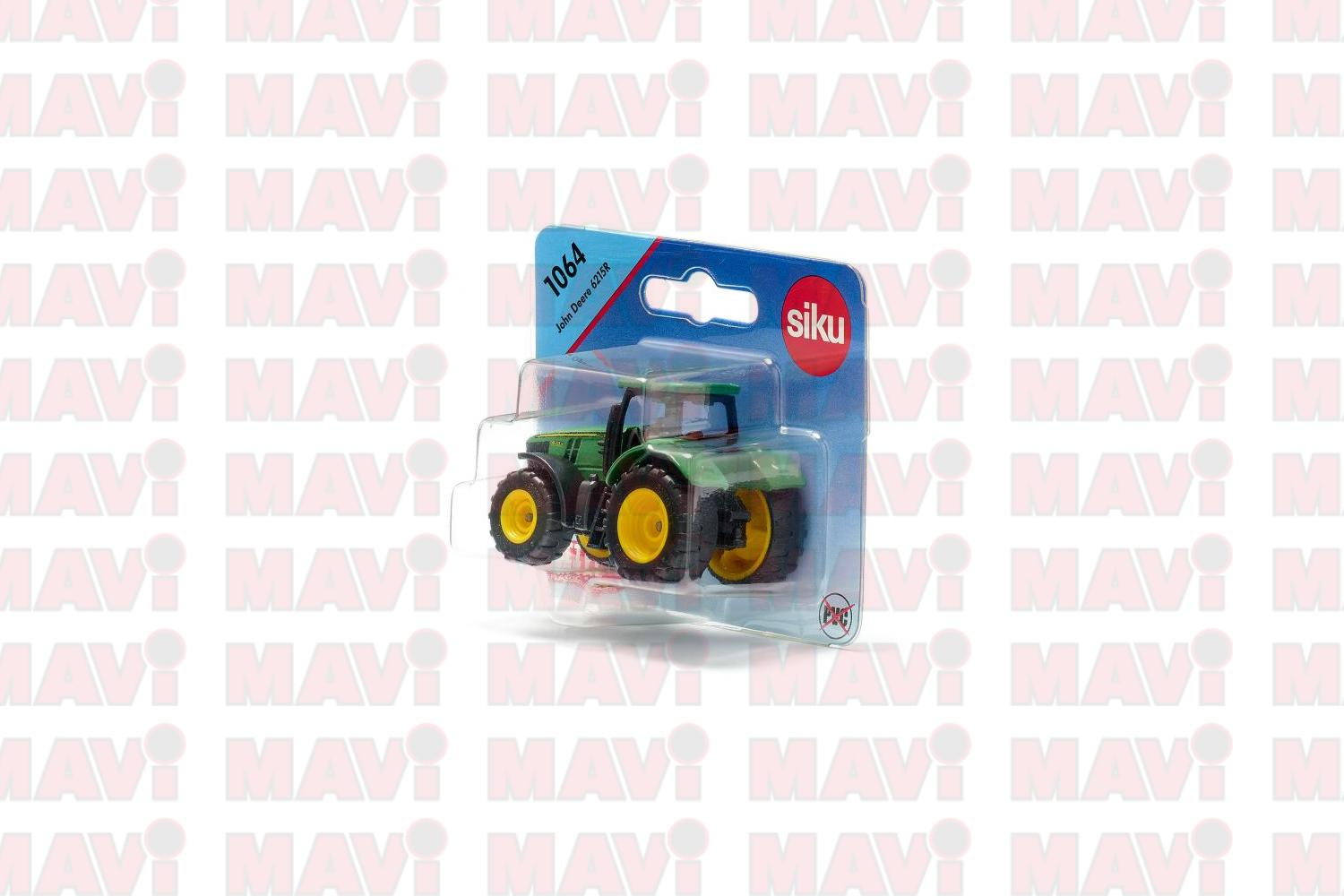 Jucarie Siku, tractor John Deere 6215R, 1:72, 67x35x42 mm # 1064