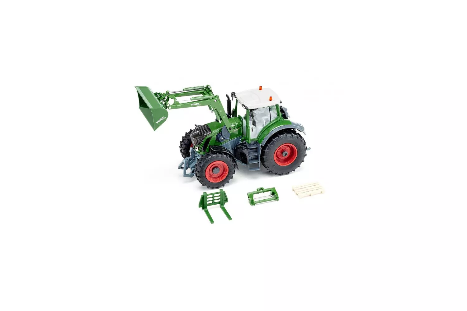 Jucarie Siku tractor Fendt 933 Vario, cu incarcator frontal si aplicatie pentru control cu bluetooth 1:32, 245x90x121 mm # 6793