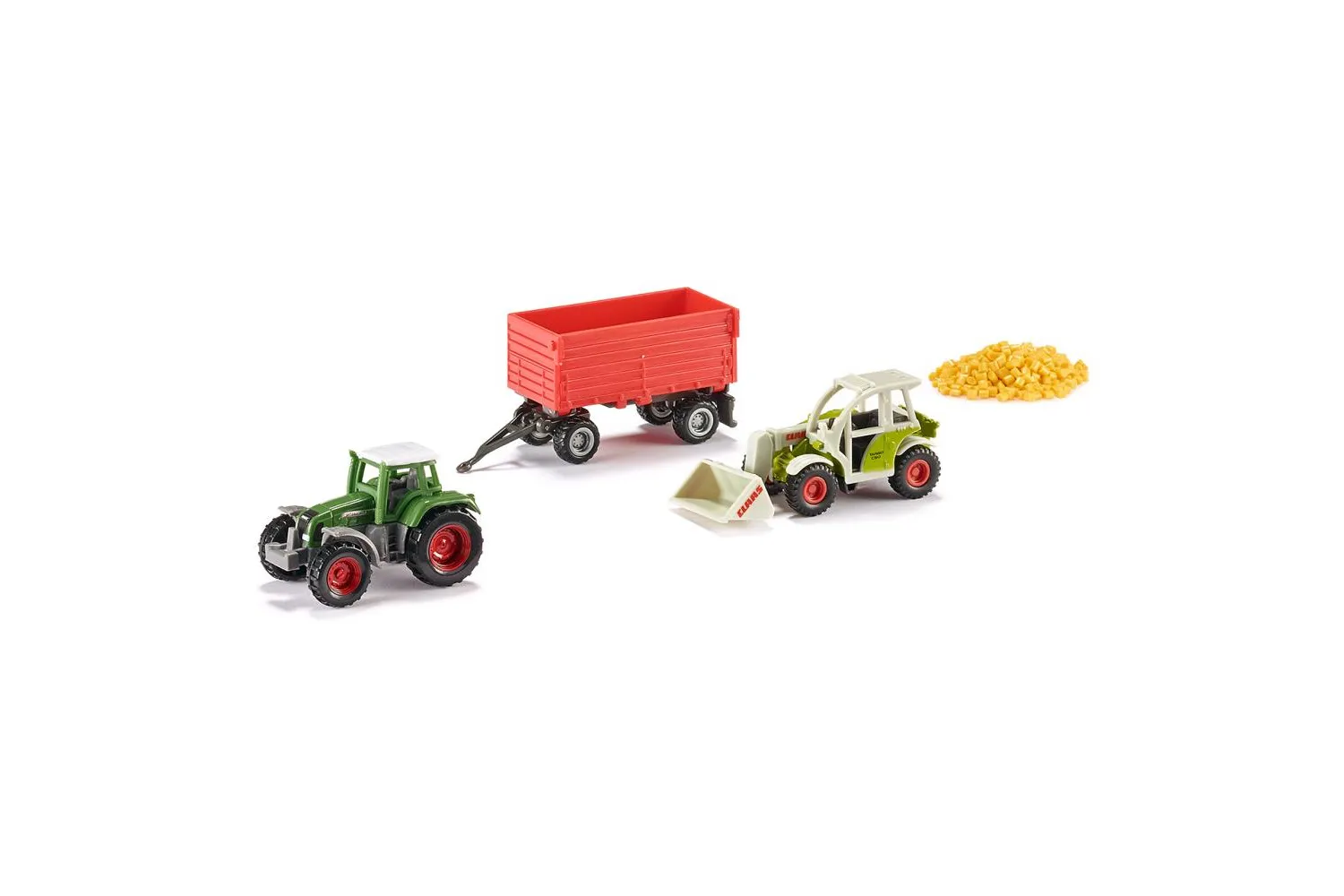 Jucarie Siku, set agricultura cu doua tractoare, 1:87, 296x110x48 mm # 6304