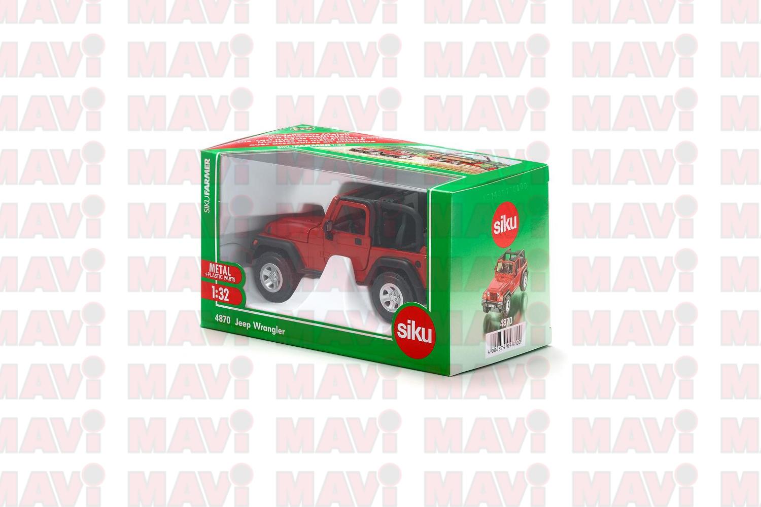 Jucarie Siku, Jeep Wrangler, 1:32, 130x61x58 mm # 4870