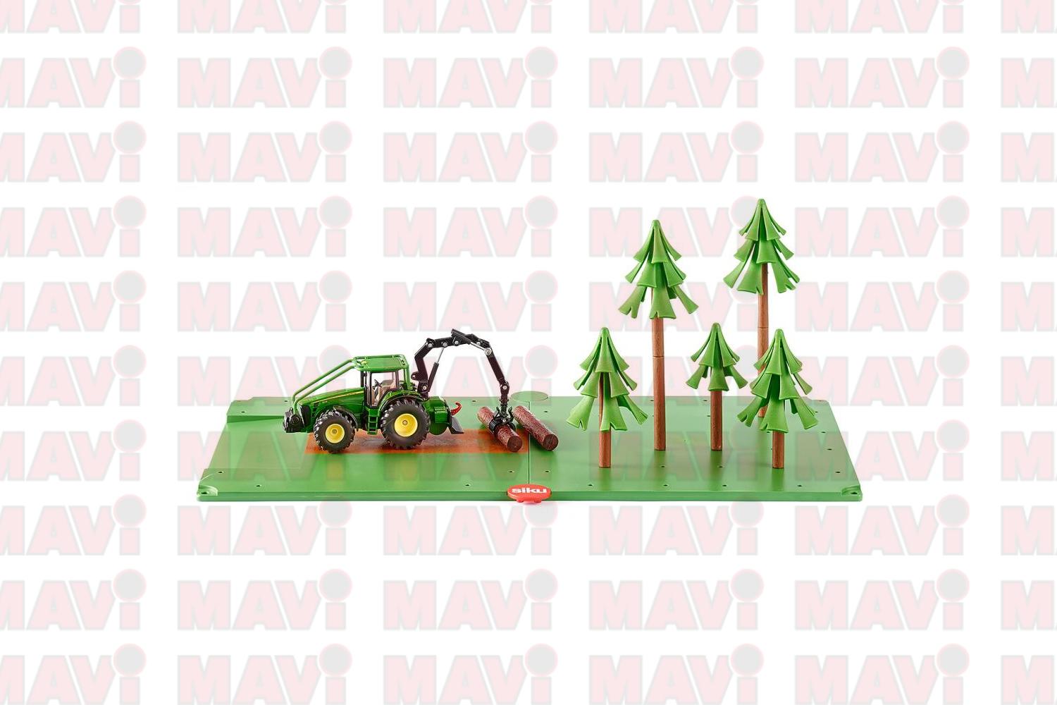 Jucarie Siku set forestier cu tractor si copaci 1:50, 540x270 mm # 5605