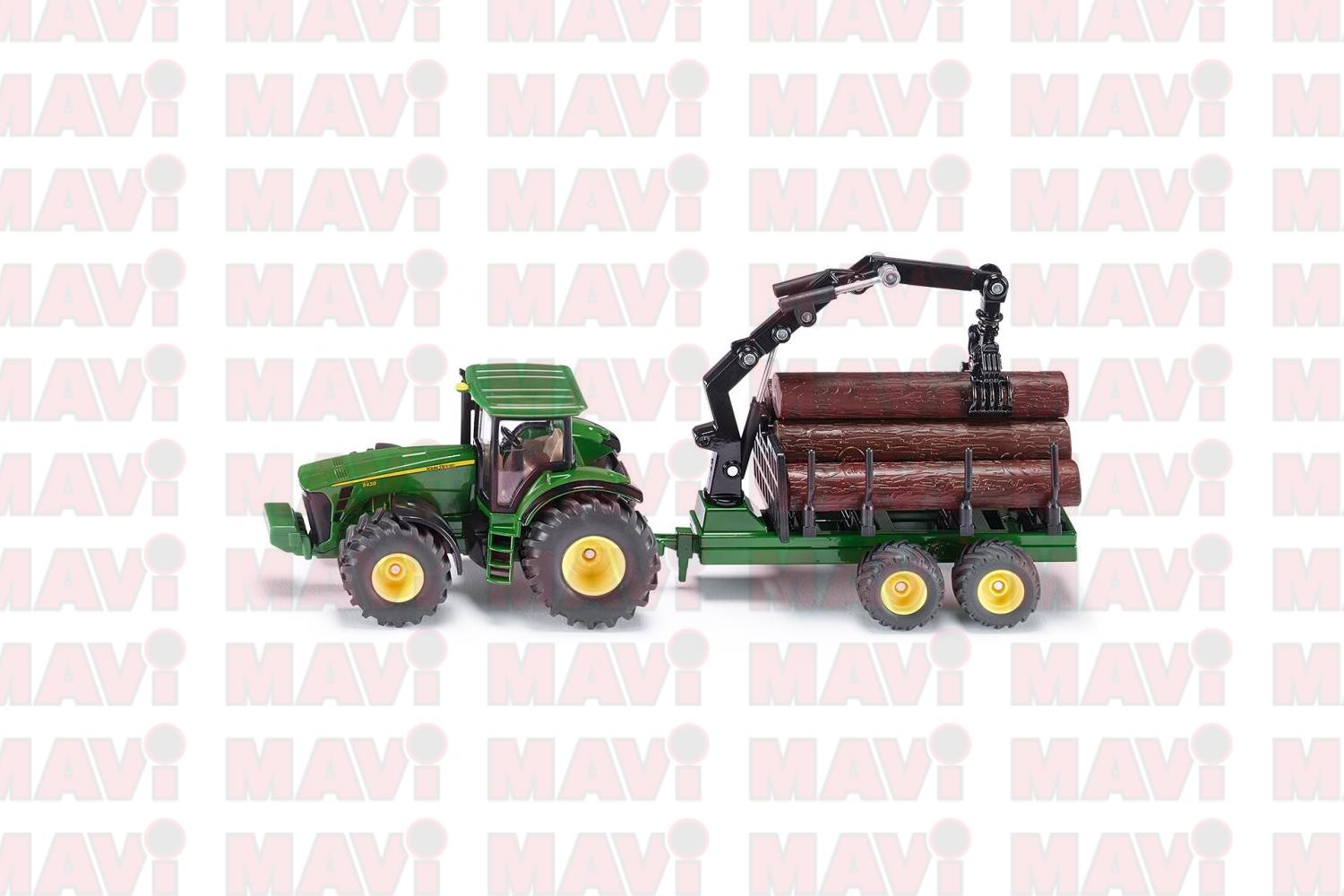 Jucarie Siku, tractor cu remorca forestiera, 1:50, 255x53x108 mm # 1954