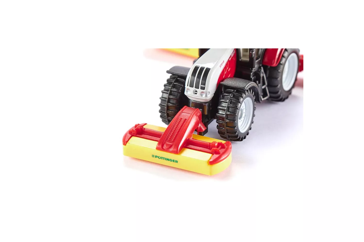 Jucarie Siku, tractor Steyr cu cositoare Pottinger, 1:87, 170x35x45 mm # 1672