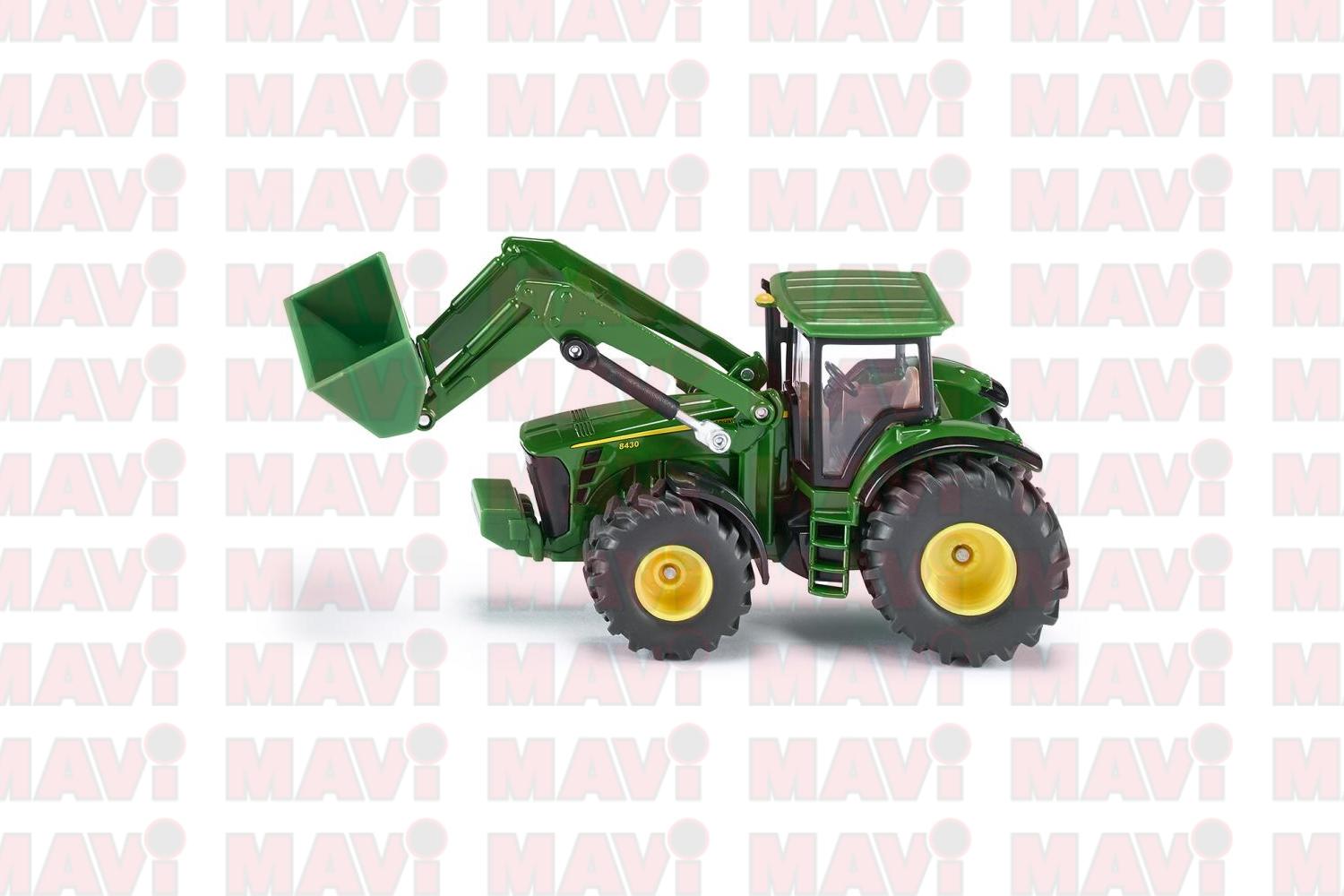 Jucarie Siku tractor John Deere cu cupa 1:50, 158x57x69 mm # 1982