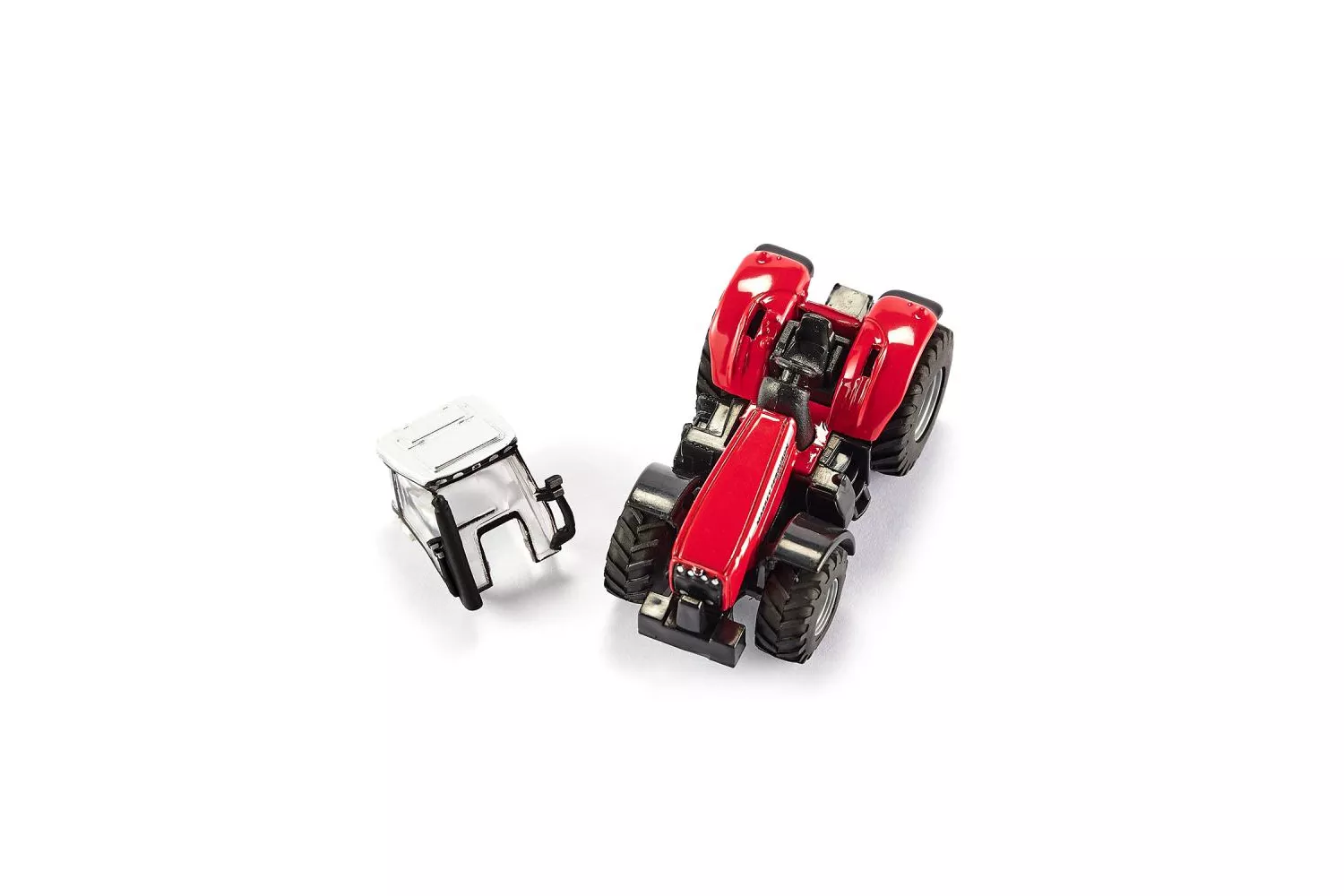 Jucarie Siku tractor Massey Ferguson cu remorca 1:87, 75x226x54 mm # 1844