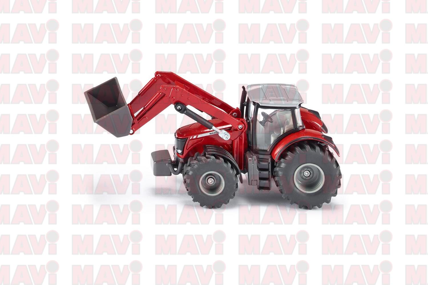 Jucarie Siku tractor Massey Ferguson cu incarcator frontal 1:50, 157x58x86 mm # 1985